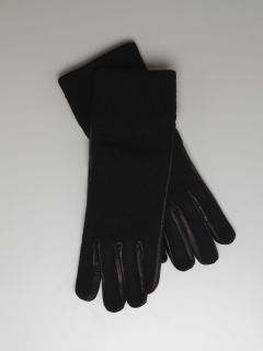 Merino and Leather Texting Gloves by Portolano