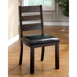 Furniture Of America Jolson Transitional Natural Wood Grain Side Chair (set Of 2)