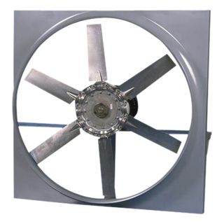 Canarm Direct Drive Wall Fan with Cabinet, Backguard and Shutter — 24in., 7660 CFM, Model# ADD24CBS30150BM