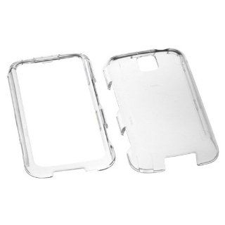 Hard Plastic Snap on Cover Fits LG MS690 Optimus M Transparent Clear MetroPCS Cell Phones & Accessories