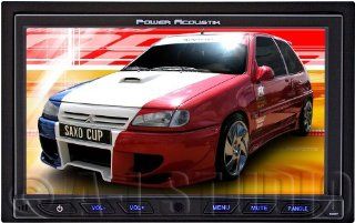 POWER ACOUSTIK PD 762 Double DIN Multimedia Receiver with Motorized 7 Inch High Definition LCD Touchscreen  Vehicle Dvd Players 