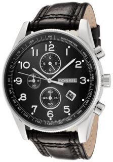 Fossil FS4310  Watches,Mens Arkitekt Chronograph Black Dial Black Leather, Chronograph Fossil Quartz Watches