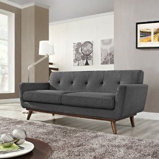 Shop LexMod Engage Wood Loveseat, Gray at the  Furniture Store. Find the latest styles with the lowest prices from LexMod