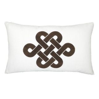 NECTARmodern Fortune Knot Chinoserie Embroidered Throw Pillow 1008 Color Whi