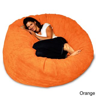 Theater Sacks Llc 5 foot Soft Micro Suede Beanbag Theater Sack Chair Orange Size Large