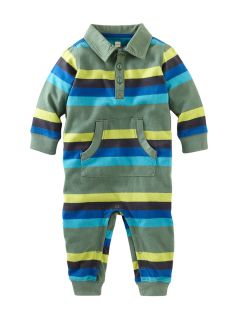 Moganshan Stripe Polo Romper by Tea Collection