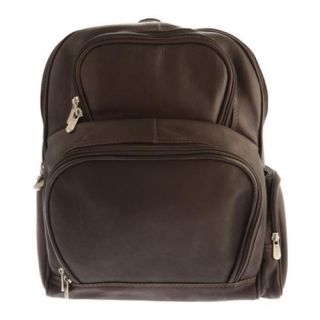 Piel Leather Half moon Laptop Backpack 2992 Chocolate Leather
