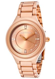 Activa AA201 021  Watches,Womens Rose Gold Tone Dial Rose Gold Plastic, Casual Activa Quartz Watches