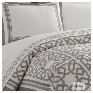 Jonathan Adler Parish Duvet 108XX Size King, Color Grey