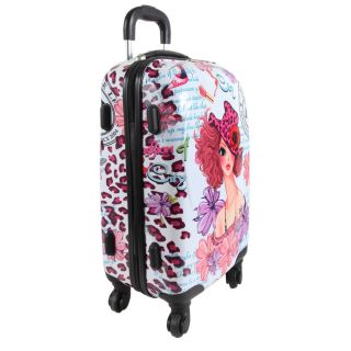 Nicole Lee Sunny White 21 inch Carry on Hardside Spinner