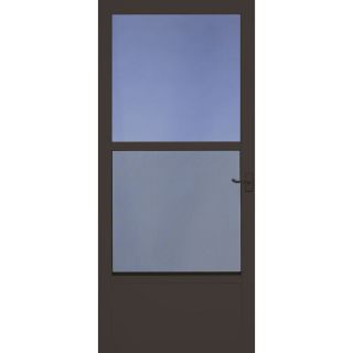 LARSON Brown Southport Mid View Tempered Glass Storm Door (Common 81 in x 36 in; Actual 80.61 in x 37.56 in)