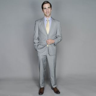 Unity Nick, Inc. Mens Light Grey Striped 2 button Suit Grey Size 38R
