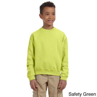 Jerzees Youth 50/50 Nublend Fleece Long sleeve T shirt Green Size L (14 16)