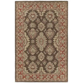 Hand tufted Lawrence Brown Kashan Wool Rug (8 X 11)