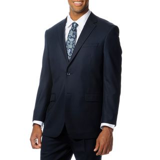 San Malone Pronto Mens Wool Max Navy Wool Blend 2 piece Suit Navy Size 36R