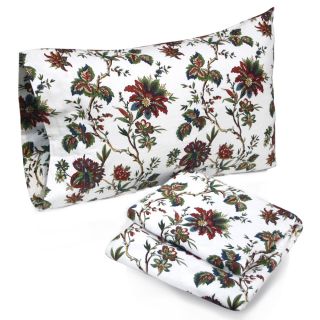 Tribeca Living Rainforest Floral Printed Deep Pocket Flannel Sheet Set