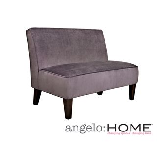 Angelohome Dover Vintage Deep Purple gray Velvet Settee