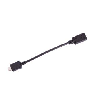 USB Mini B 5 Pin 5p Female to Right Angle Micro B Cable Black Computers & Accessories