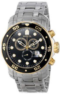 Invicta Mens Pro Diver Scuba Swiss Chronograph Black Dial Stainless Steel Bracelet Watch 80039 Invicta Watches