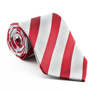 Red And White Candy Stripe Neck Tie