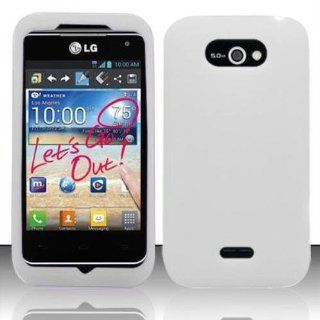 White Silicon Case for LG LG Motion 4G MS770/P870 Cell Phones & Accessories