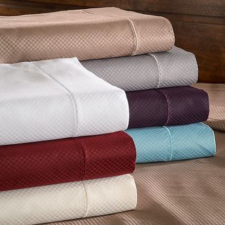 Micro checkered 800 Thread Count Olympic Queen Sheet Set