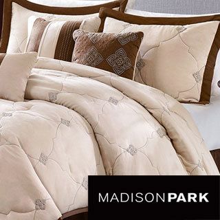 Madison Park Madison Park Camden 7 piece Comforter Set Off White Size Queen
