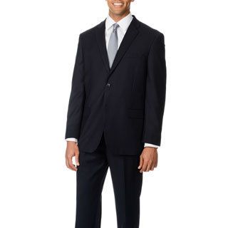 Caravelli Caravelli Italy Mens Superior 150 Navy 2 button Suit Navy Size 46R