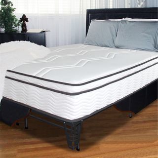 Priage Hybrid 11 inch Queen size Gel Memory Foam Icoil Mattress And Foundation Set