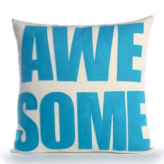Alexandra Ferguson Awesome Pillow AWE 16 Color Cream / Turquoise