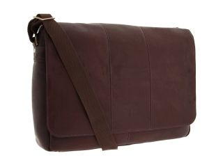 Culture Phit Leather Flapover Computer Messenger Bag Brown