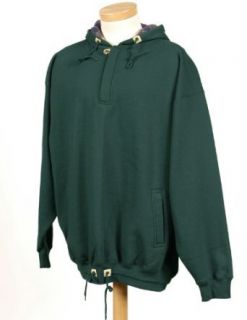 Hooded Sweatshirt with Plaid Trim, Color Forest Green, Size XXXX Large at  Mens Clothing store Athletic Hoodies
