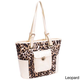 Parinda Farrah Quilted Croco Faux Leather Tote