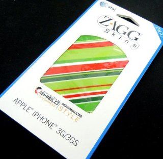 Zagg Apple Iphone 3g/3gs Green Candy Cane Christmas Cell Phones & Accessories
