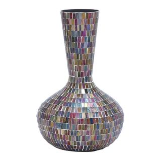 Myriad Colored Glass Mosaic Vase