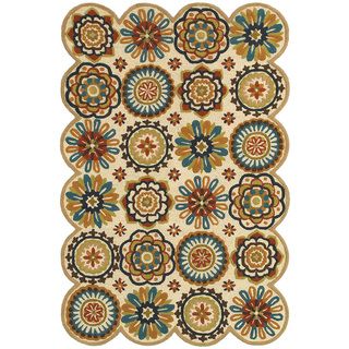 Dazzle Ivory Floral Area Rug (5 X 8)