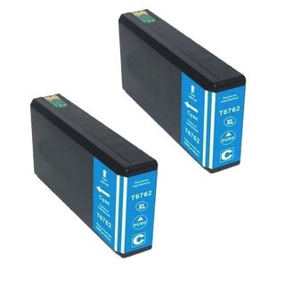 Epson 676xl (t676xl220) Cyan High Yield Compatible Ink Cartridge (pack Of 2) (remanufactured)