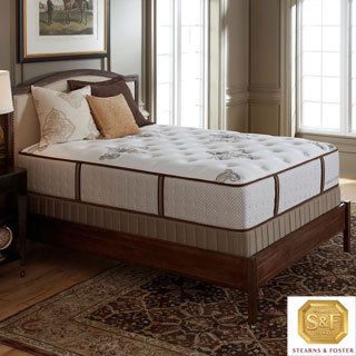 Stearns and Foster Stearns And Foster Estate Plush Tight Top Queen size Mattress Set White Size Queen