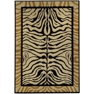 Ephesus Collection Animal Zebra Print Contemporary Area Rug (82 X 910)