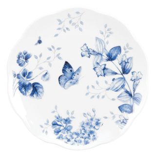 Lenox Butterfly Meadow Toile Blue 4 piece Dessert Plate Set