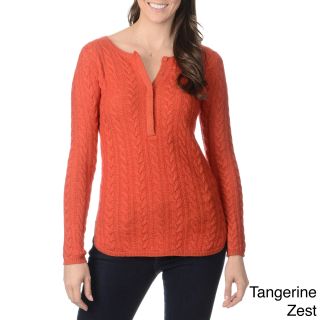 Ply Cashmere Ply Cashmere Womens Cable Knit Sweater Orange Size XS (2  3)