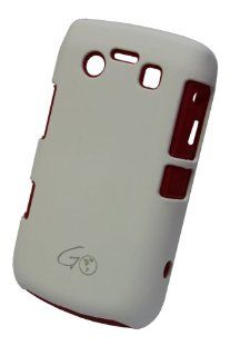 GO BC777 2 In 1 Dual Rubberized Protective Hard Case for Blackberry 9700/9780   1 Pack   Retail Packaging   White/Red Cell Phones & Accessories