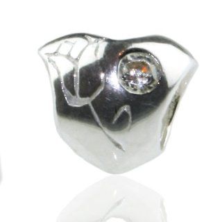 Hidden Gems(S778) Sterling Silver Hear Shape With CZ Stone Jewelry