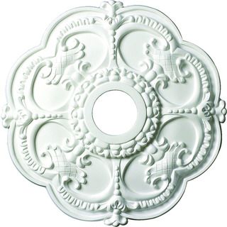 Ornate 18 inch Round Ceiling Medallion With Scalloped Edges