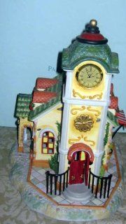 Partylite Clock Tower   Olde World Village   Retired  Holiday Collectible Buildings  