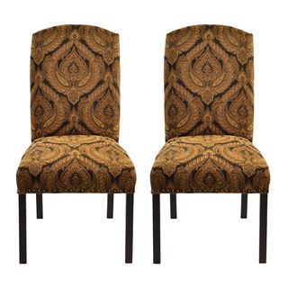 Hissy Fit Black Camelback Nail Trim Dining Chairs (set Of 2)