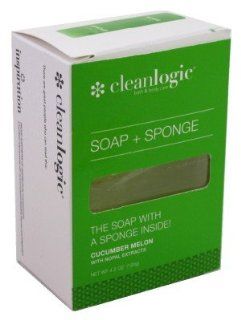 Clean Logic Cucumber Melon Soap Sponge  Bath Soaps  Beauty