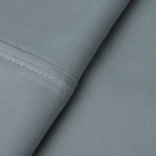 Elite Home Products Concierge Collection 500 Thread Count Cotton Rich Solid Sheet Set Blue Size Queen