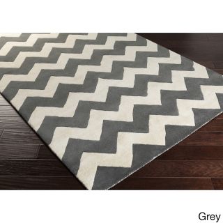 Hand tufted Lila Chevron Wool Area Rug (6 X 9)