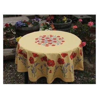 Provence Tablecloth Poppy Yellow  French Tablecloths  Patio, Lawn & Garden